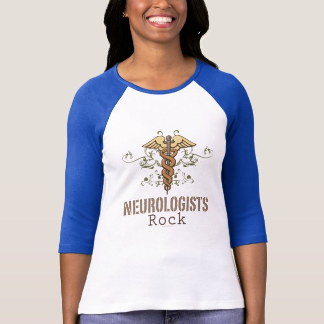 Neurologists Rock Raglan T shirt (Front)