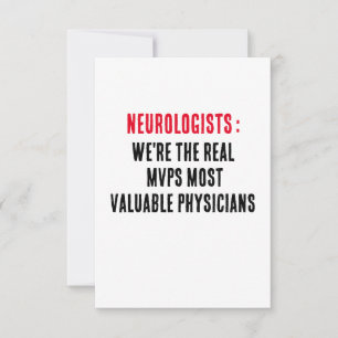 Neurologists: We're the real MVPs—Most Valuable  Thank You Card