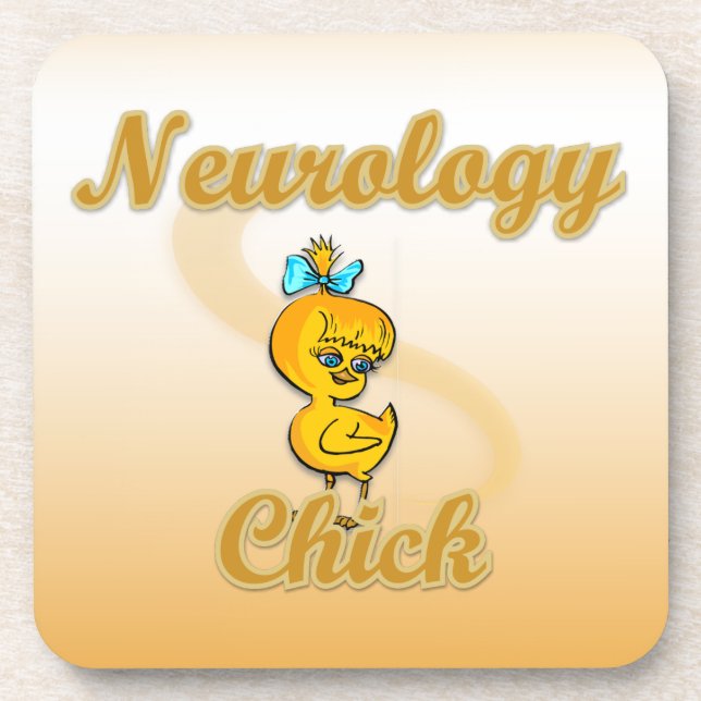 Neurology Chick Drink Coaster (Front)