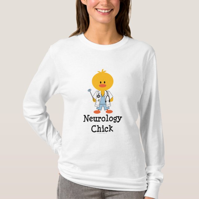 Neurology Chick Hoodie T-Shirt (Front)