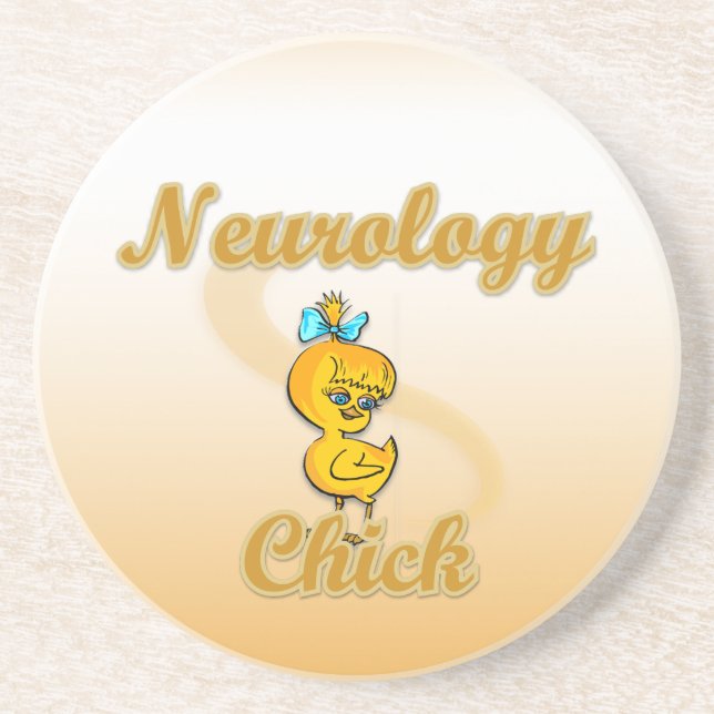Neurology Chick Sandstone Coaster (Front)
