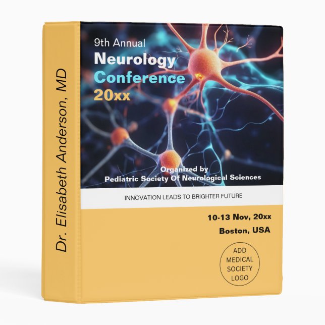 Neurology Neurosurgery Medical Conference Mini Binder (Front/Spine)