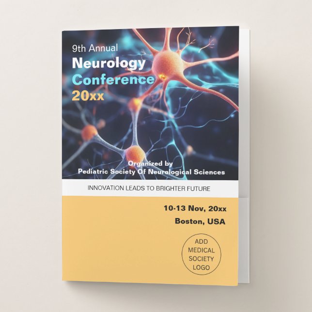 Neurology Neurosurgery Medical Conference Pocket Folder (Front)