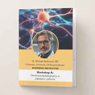 Neurology Neurosurgery Medical Conference Speaker Pocket Folder