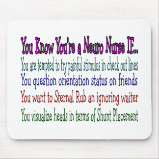 Neurology Nurse Hilarious Gifts, Unique Saying Mouse Pad