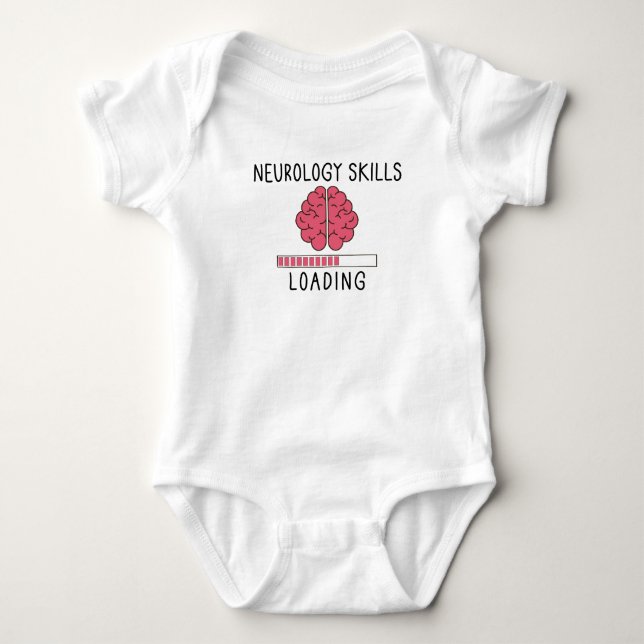 Neurology Skills Loading Neurosurgeon Baby Bodysuit (Front)