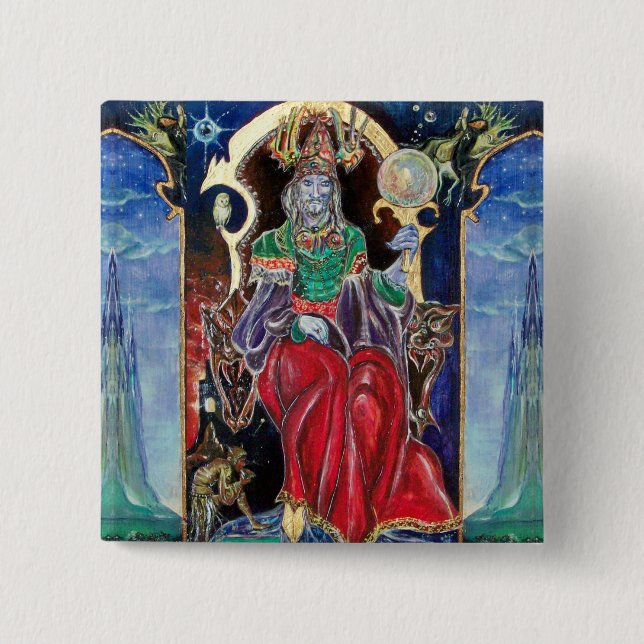 NEUROMANCER, blue red Button (Front)