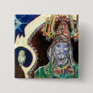 NEUROMANCER, blue red Button