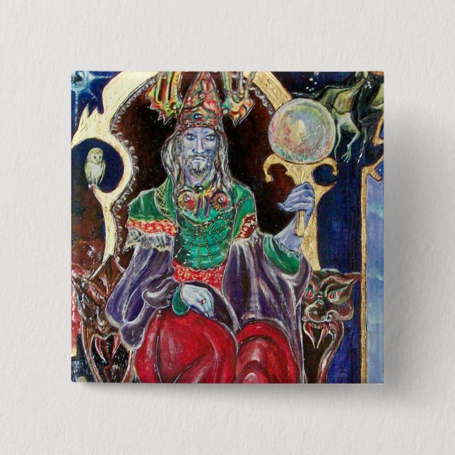 NEUROMANCER, blue red Button (Front)