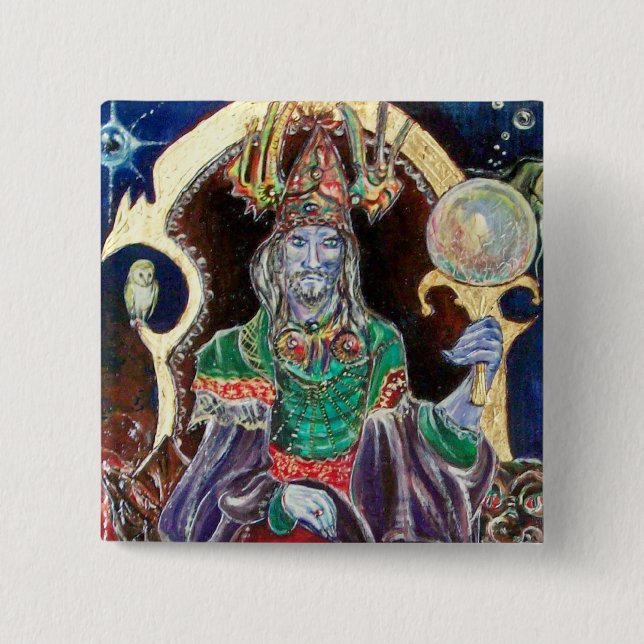 NEUROMANCER, blue red Button (Front)