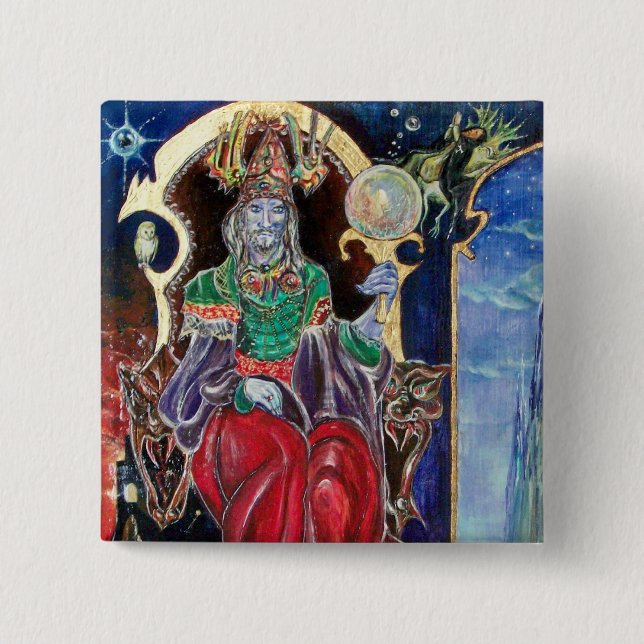 NEUROMANCER, blue red Button (Front)