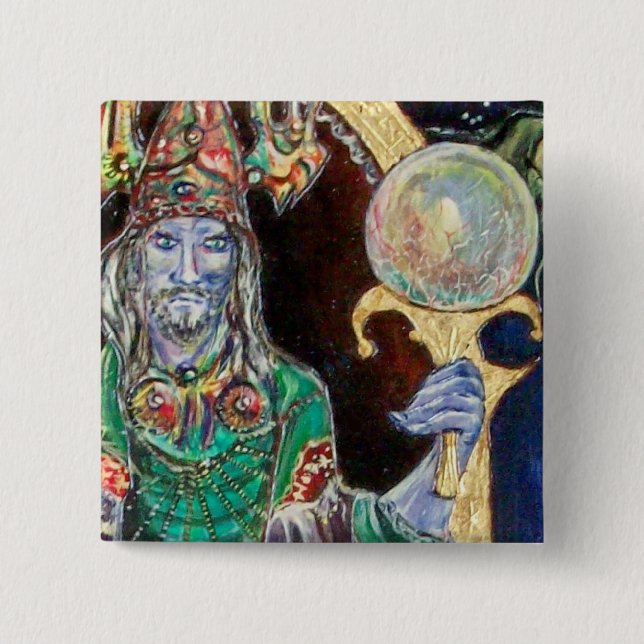 NEUROMANCER, blue red Pinback Button (Front)