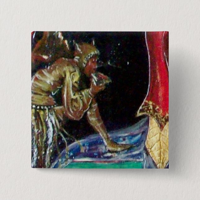 NEUROMANCER, blue red Pinback Button (Front)