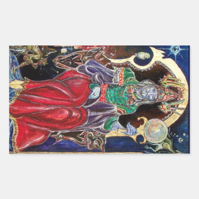 NEUROMANCER, blue red Rectangular Sticker (Front)