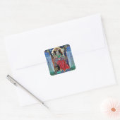 NEUROMANCER, blue red Square Sticker (Envelope)