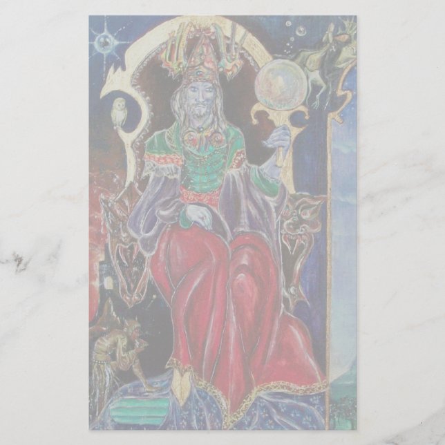 NEUROMANCER red purple blue Stationery (Front)