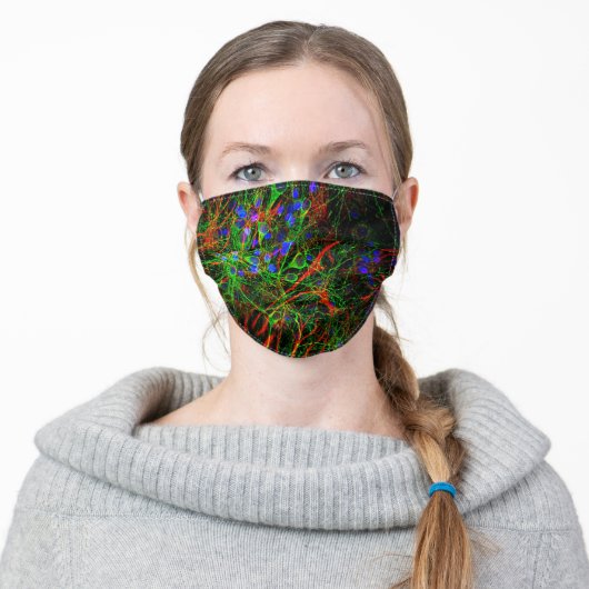 Neuron Astrocytes Adult Cloth Face Mask (Worn)