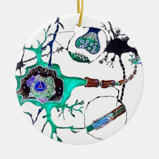 Neuron! Ceramic Ornament (Front)