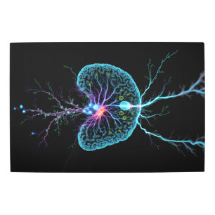 Neuron explosion metal print