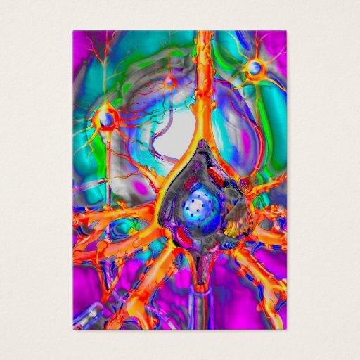 Customizable Neuron profile card business card templates