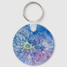 Neuron Watercolour Blue - Keychain