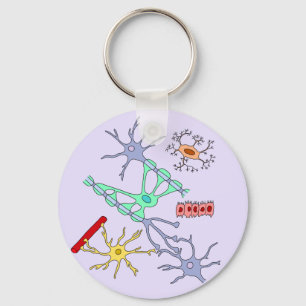 Neurons And Glia Keychain