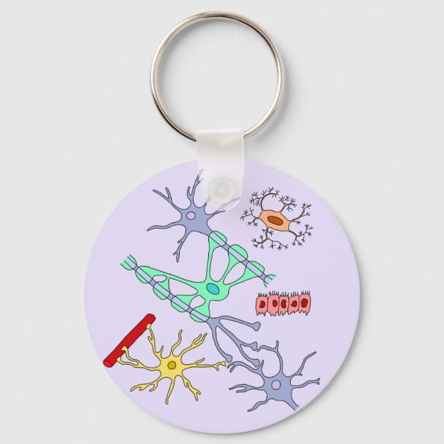 Neurons And Glia Keychain (Front)