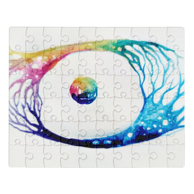Neurons connected  jigsaw puzzle (Puzzle Horizontal)