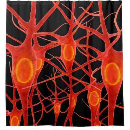 Neuronsneural3danatomyaxonbiobiologicalbiolo Shower Curtain