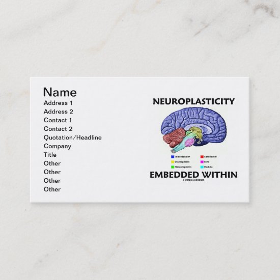Neuroplasticity Embedded Within (Brain Anatomy) Business Card