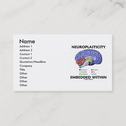 Neuroplasticity Embedded Within Brain Anatomy Business Card