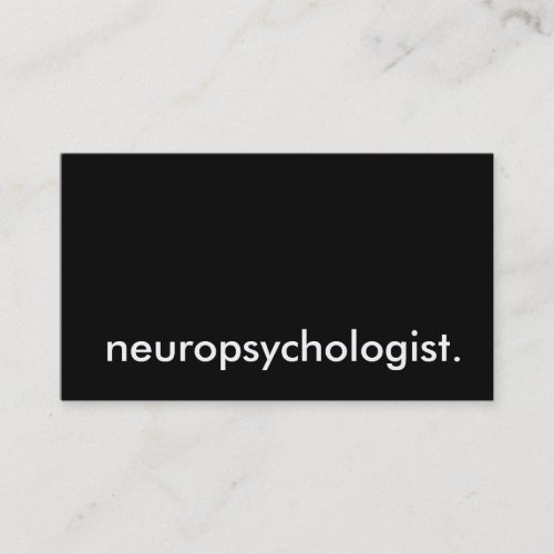 neuropsychologist. business cards