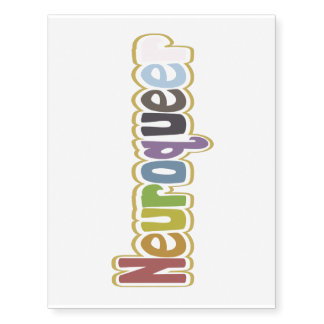 Neuroqueer Rainbow Temporary Tattoos