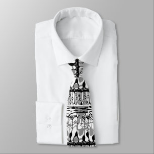 Neuroscience Retina Black and White Tie
