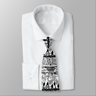 Neuroscience Retina Black and White Tie 