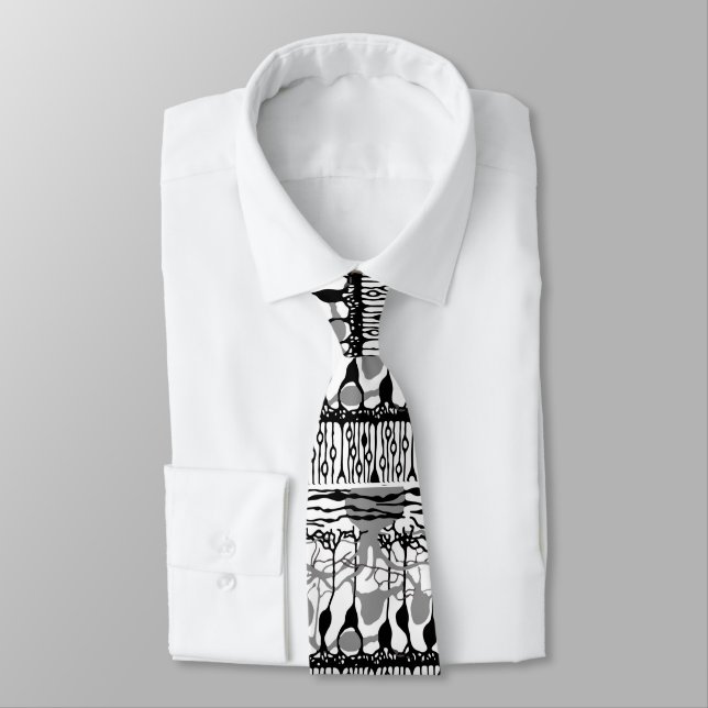 Neuroscience Retina Black and White Tie (Tied)