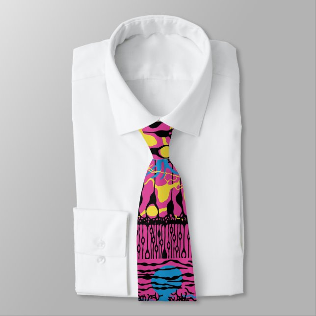 Neuroscience Retina Pink Tie (Tied)