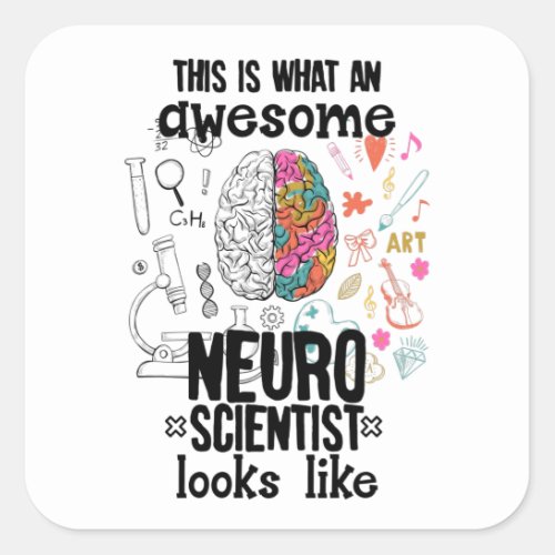 Neuroscience Square Sticker