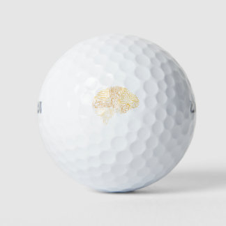 Neuroscience Superhuman Brain Gift Golf Balls