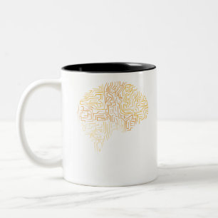 Neuroscience Superhuman Brain Gift Two-Tone Coffee Mug