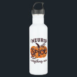 Neurospice And Everything Nice Pumpkin Stainless Steel Water Bottle<br><div class="desc">Cozy autumn design blending neurodivergent pride with pumpkin spice season.</div>