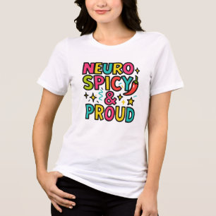 Neurospicy and Proud – Bright Neurodivergent Pride Tri-Blend Shirt