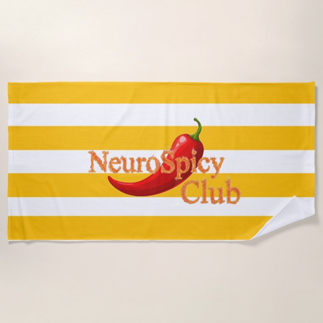 Neurospicy Beach Towel (Front)