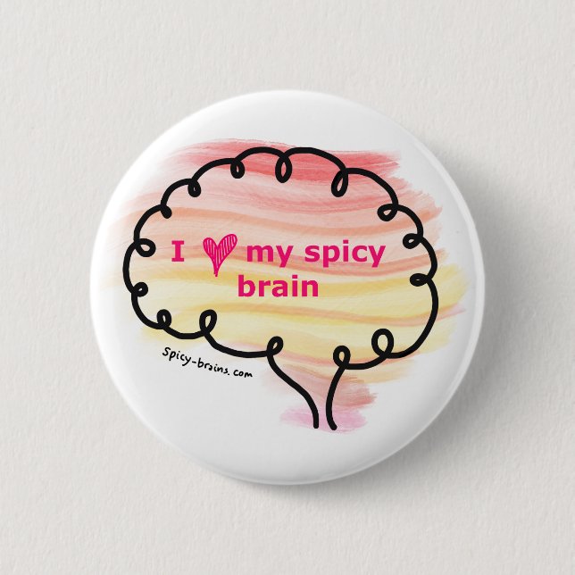 Neurospicy button great for backpacks (Front)