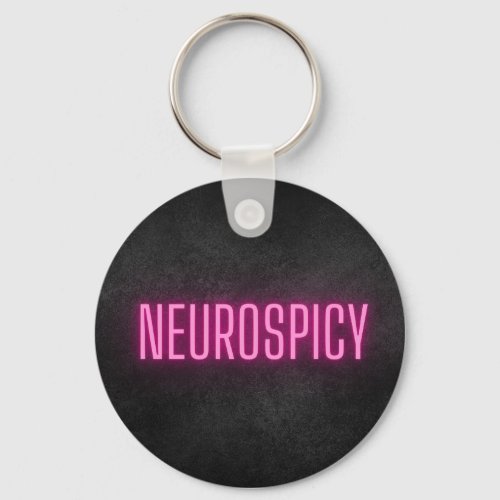 Neurospicy Neon Keychain