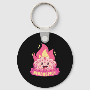 Neurospicy Neurodiversity Adhd Asd Autism Kawaii B Keychain