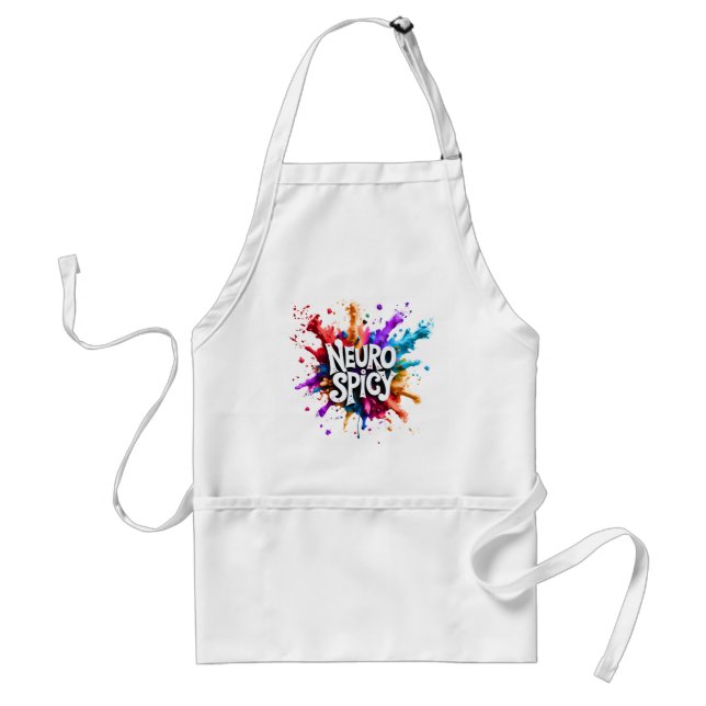 NEUROSPICY neurodiversity autism adhd dyslexia Adult Apron (Front)