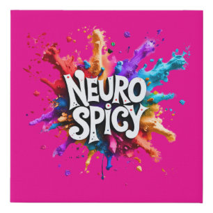 NEUROSPICY neurodiversity autism adhd dyslexia Faux Canvas Print