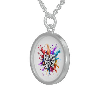 NEUROSPICY neurodiversity autism adhd dyslexia Sterling Silver Necklace