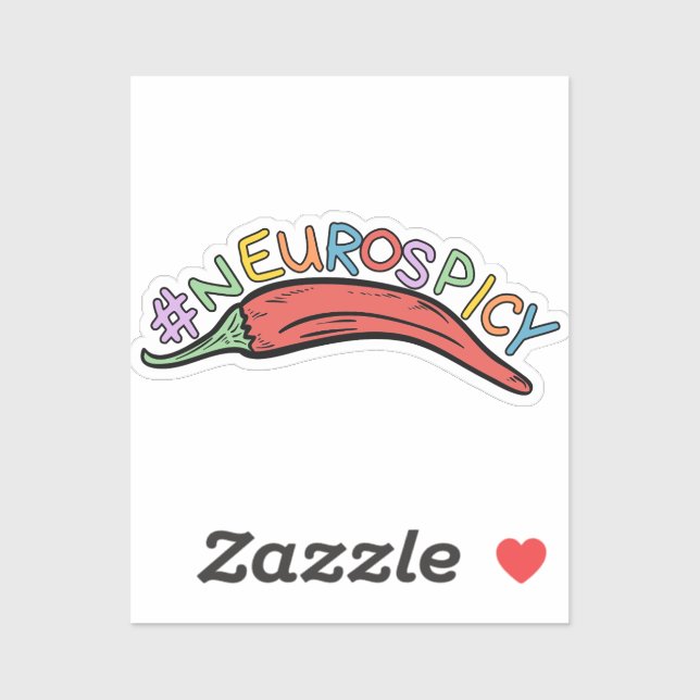 #Neurospicy.  Neurodiversity sticker (Sheet)